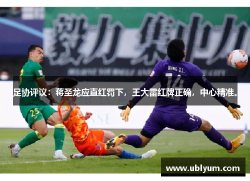 足协评议：蒋圣龙应直红罚下，王大雷红牌正确，中心精准。
